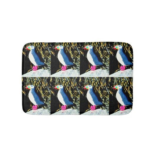 Tapis De Bain macareux atlantiques sur l'algue (Devant)