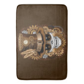 Tapis De Bain Machine rétro Voodoo à vapeur crâne (devant Vertical)