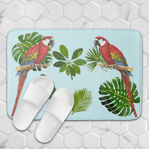 Tapis De Bain Mâchoire Et Foliage Tropical