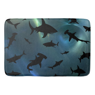 Tapis De Bain Mâchoires de poissons requins modernes baleine sou