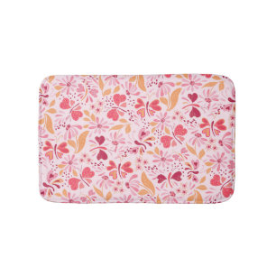 Tapis De Bain Magenta Love & Butterflies_02 Saint-Valentin Mat