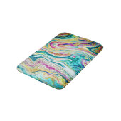 Tapis De Bain Magic Marbling : Metallic Paint Design. (Angle)