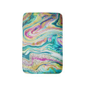 Tapis De Bain Magic Marbling : Metallic Paint Design. (Devant (Vertical))