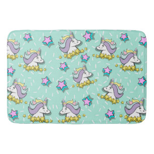 Tapis De Bain Magical Happy Unicorn Et Étoiles