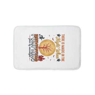 Tapis De Bain Magie dans la Nuit Halloween Citrouilles Design Vi