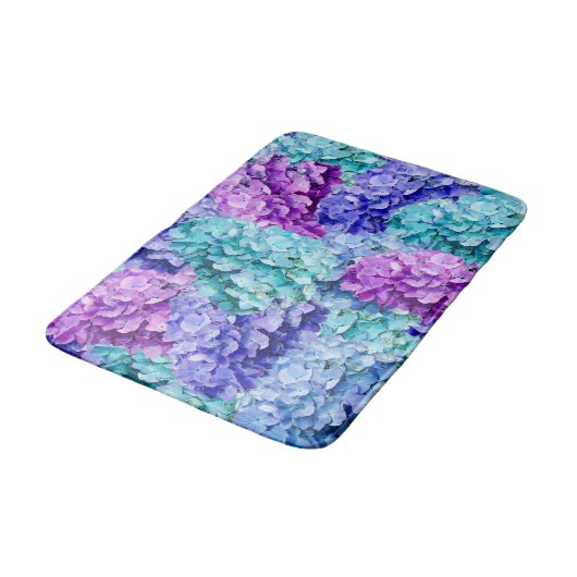 Tapis De Bain Magnifiques fleurs d'hydrangée (Angle)