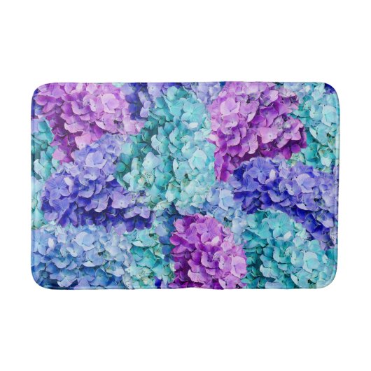 Tapis De Bain Magnifiques fleurs d'hydrangée (Devant)
