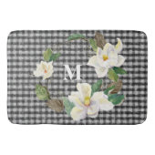 Tapis De Bain Magnolia Black and White Check w Monogramme (Devant)