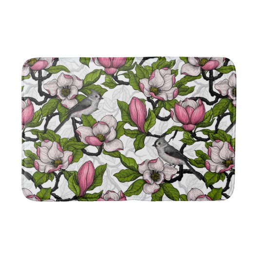 Tapis De Bain Magnolia en floraison et tireur (Devant)
