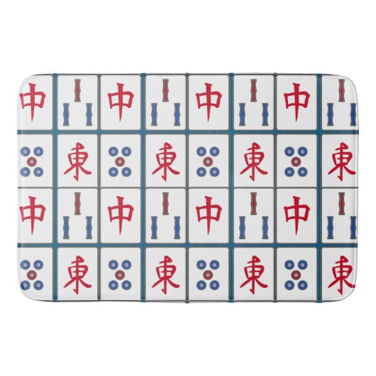 Tapis De Bain Mahjong Jeu Titres Design (Devant)