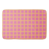 Tapis De Bain Maillage de hachage rose (Devant)