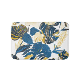 Tapis De Bain Main Tropicale tirée : Motif créatif sans couture