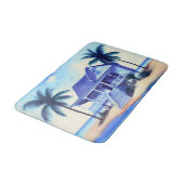 Tapis De Bain Maison de plage avec palmiers (Angle)