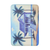 Tapis De Bain Maison de plage avec palmiers (Devant (Vertical))