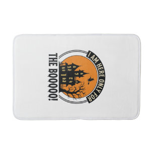 Tapis De Bain Maison Hantée Halloween Drôle Boo Vintage_1