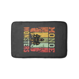 Tapis De Bain Maison Hantée Halloween Monstres Rétro