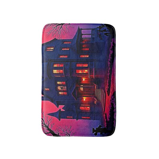 Tapis De Bain Maison Haunted éffrayant à Dusk Design (Devant (Vertical))