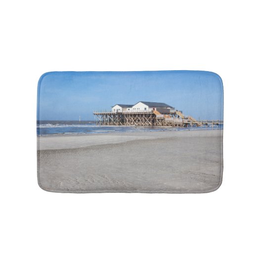 Tapis De Bain Maison sur pilotis à la plage de St Peter Ording (Devant)
