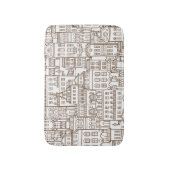 Tapis De Bain Maisons vintages : Architectural Seamless Motif. (Devant (Vertical))