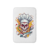 Tapis De Bain Maître de cuisine Chef Crâne (Devant (Vertical))