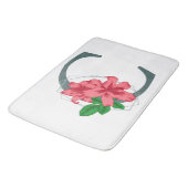 Tapis De Bain Majuscule C monogramme floral (Angle)