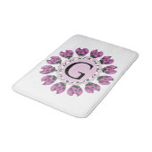 Tapis De Bain Majuscule G monogramme floral (Angle)
