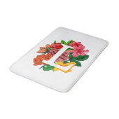 Tapis De Bain Majuscule L monogramme floral (Angle)