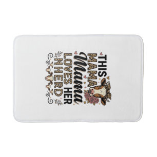 Tapis De Bain Mama Aime Son Troupeau Vintage Cow Maman Conceptio