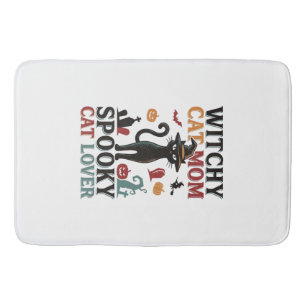 Tapis De Bain Maman chat Halloween Design sorcière vintage amate