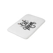 Tapis De Bain Maman chatte moustaches et oreilles (Angle)