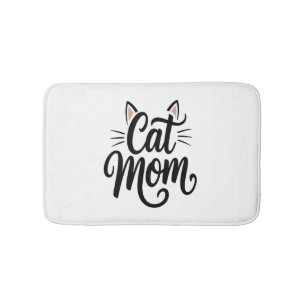 Tapis De Bain Maman chatte moustaches et oreilles