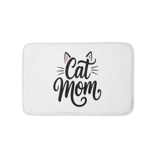 Tapis De Bain Maman chatte moustaches et oreilles (Devant)