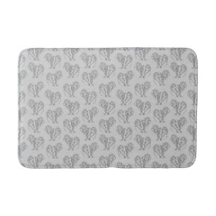 Tapis De Bain Manates de tatouage tribaux noirs et blancs