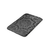Tapis de bain Mandala argenté (Angle)