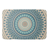 Tapis De Bain Mandala bleu clair Turquoise   (Devant)