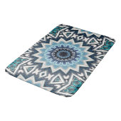 Tapis De Bain Mandala bleu pointu (Angle)