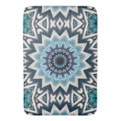 Tapis De Bain Mandala bleu pointu (devant Vertical)