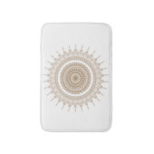 Tapis De Bain Mandala Bohème Blanche Boho (Devant (Vertical))