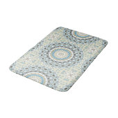 Tapis De Bain Mandala côtier dans les tons sable, bleu et bois c (Angle)