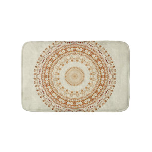 Tapis De Bain Mandala Desire en mat de bain jaune or
