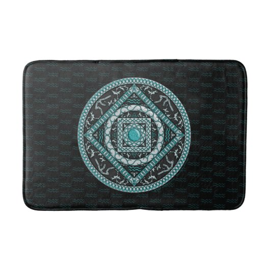 Tapis de bain mandala du Verseau (Devant)