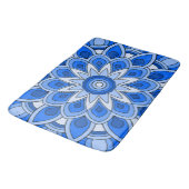 Tapis De Bain Mandala en bleu (Angle)