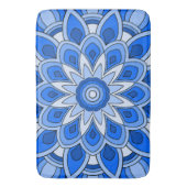 Tapis De Bain Mandala en bleu (devant Vertical)