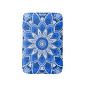Tapis De Bain Mandala en bleu (Devant (Vertical))