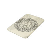 Tapis De Bain Mandala en doucement jaune (Angle)