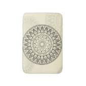 Tapis De Bain Mandala en doucement jaune (Devant (Vertical))
