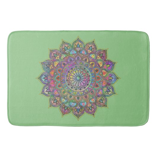 Tapis De Bain Mandala Inde Style 1 (Devant)