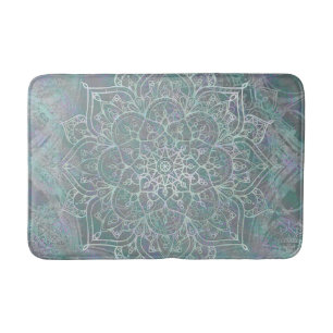 Tapis De Bain Mandala iridescent chic bohème