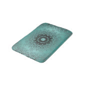 Tapis De Bain Mandala kaleidoscope en mosaïque vert motif o (Angle)