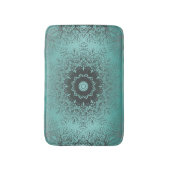 Tapis De Bain Mandala kaleidoscope en mosaïque vert motif o (Devant (Vertical))